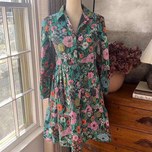 My Garden Angel Floral Shirt Dress